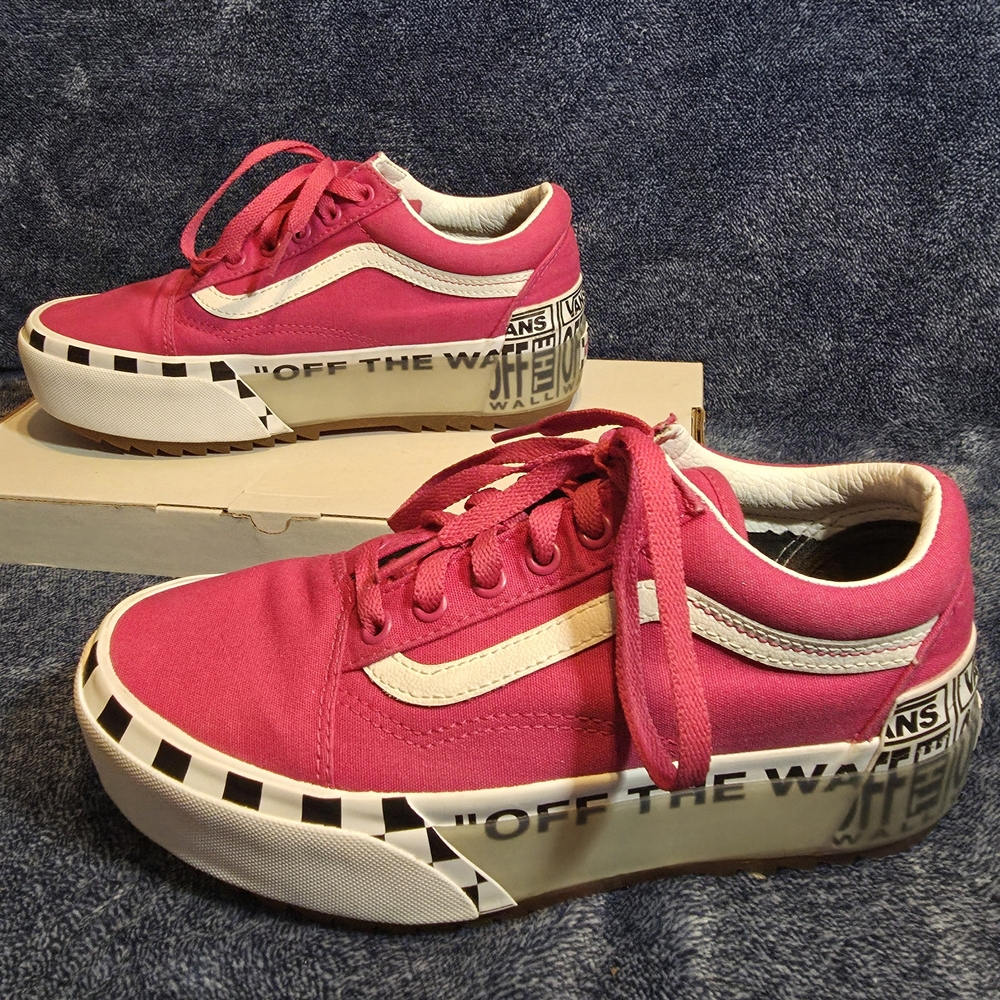 Vans Old Skool Stacked "Logo Stack - Cabaret" (US Women's 7.5) - Picture 2 of 7